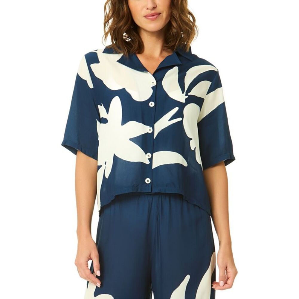Cece Womens  Cabana Coverup Top, Navy